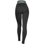 EQUITHÈME Riding Legging Tea Pull-On Silicon Knee Pads Black/Khaki