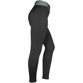 EQUITHÈME Riding Legging Tea Pull-On Silicon Knee Pads Black/Khaki