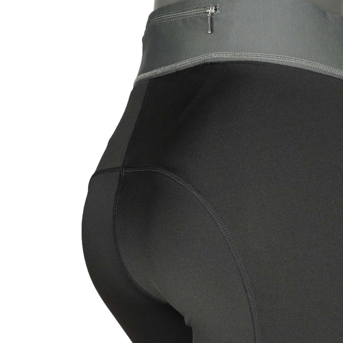 EQUITHÈME Riding Legging Tea Pull-On Silicon Knee Pads Black/Khaki