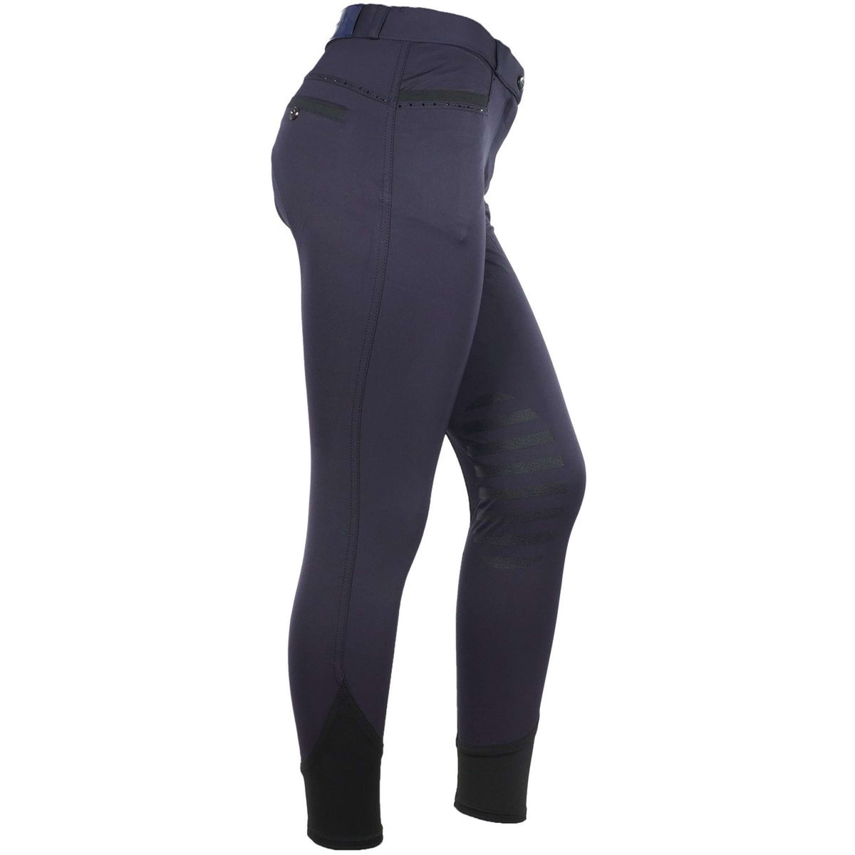 EQUITHÈME Breeches Safir Silicon Knee Pads Navy Blue/Black