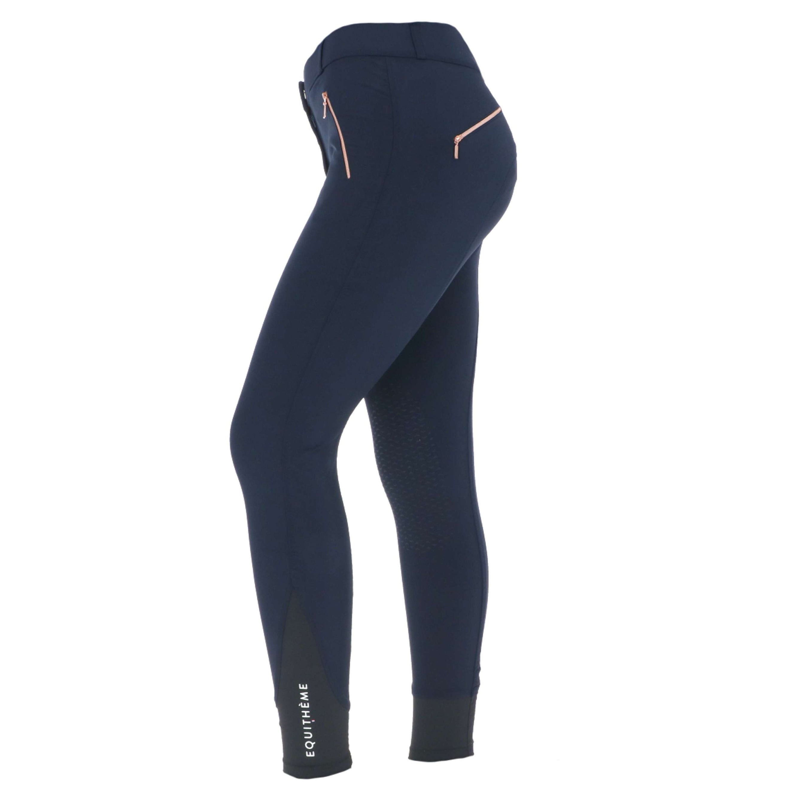 EQUITHÈME Breeches Kenya Silicon Knee Pads NavyBlue