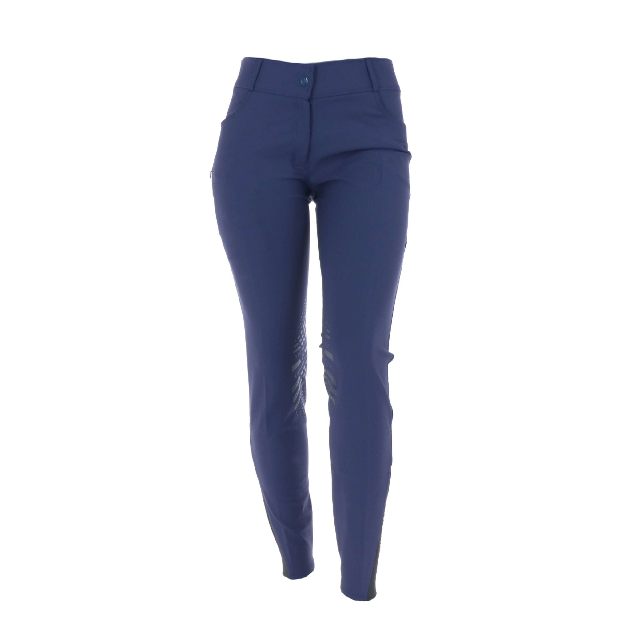 EQUITHÈME Breeches Bella Push-Up Silicon Knee Pads NavyBlue