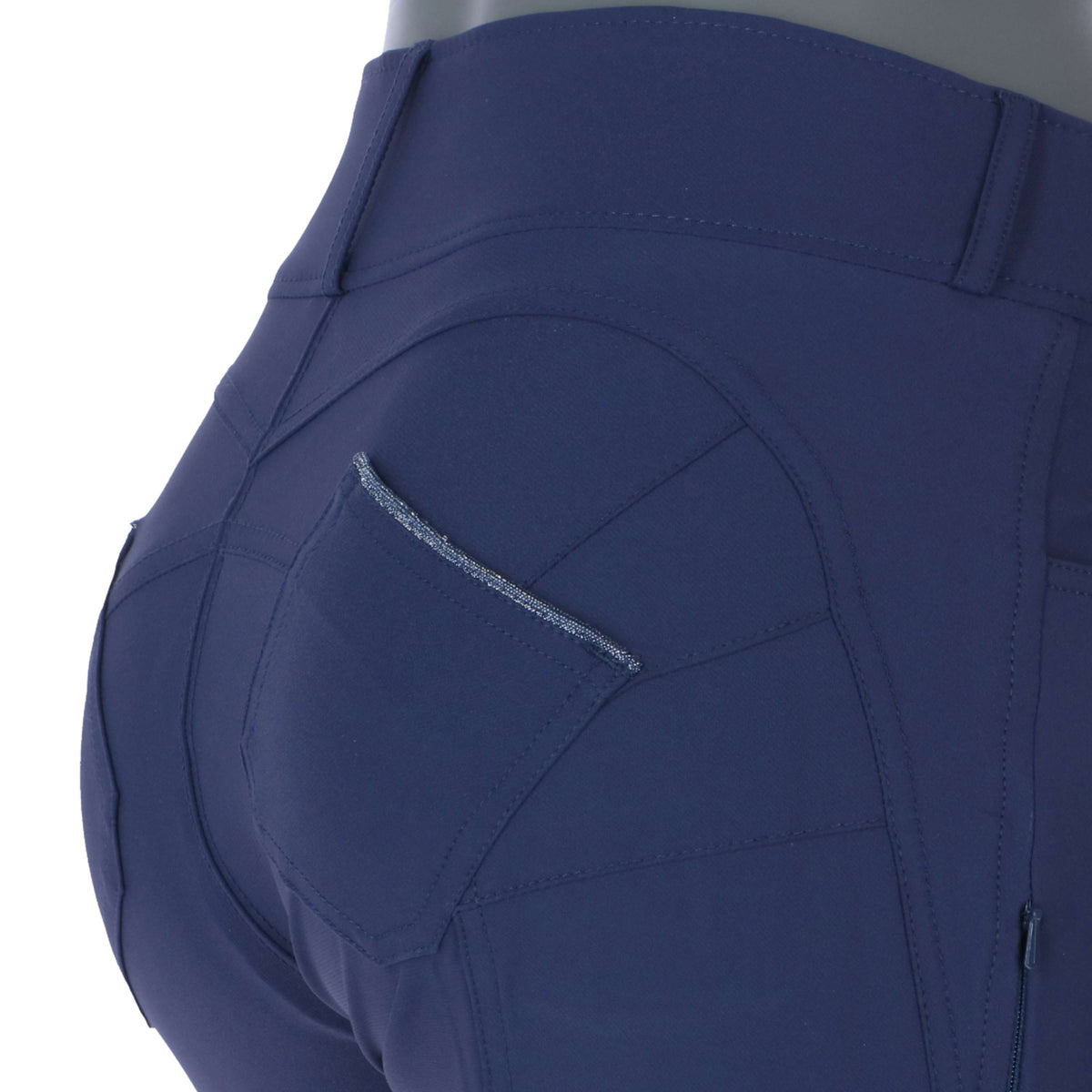 EQUITHÈME Breeches Bella Push-Up Silicon Knee Pads NavyBlue