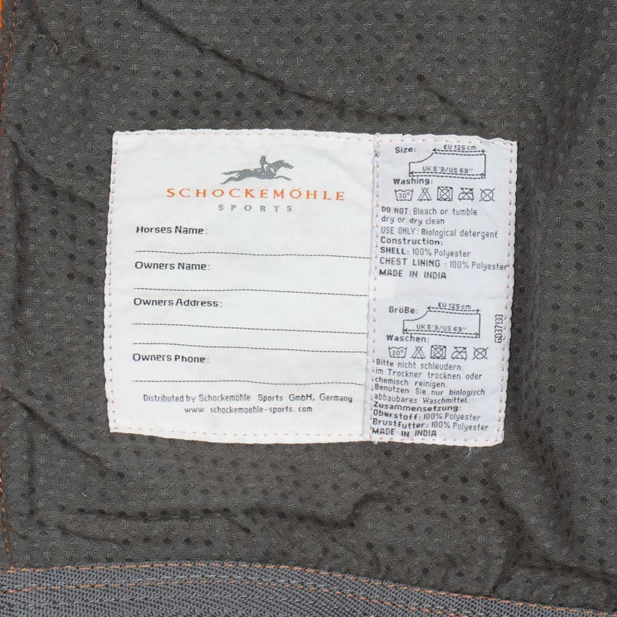 Schockemöhle Sweat Rug Premium Logo Fleece Orange