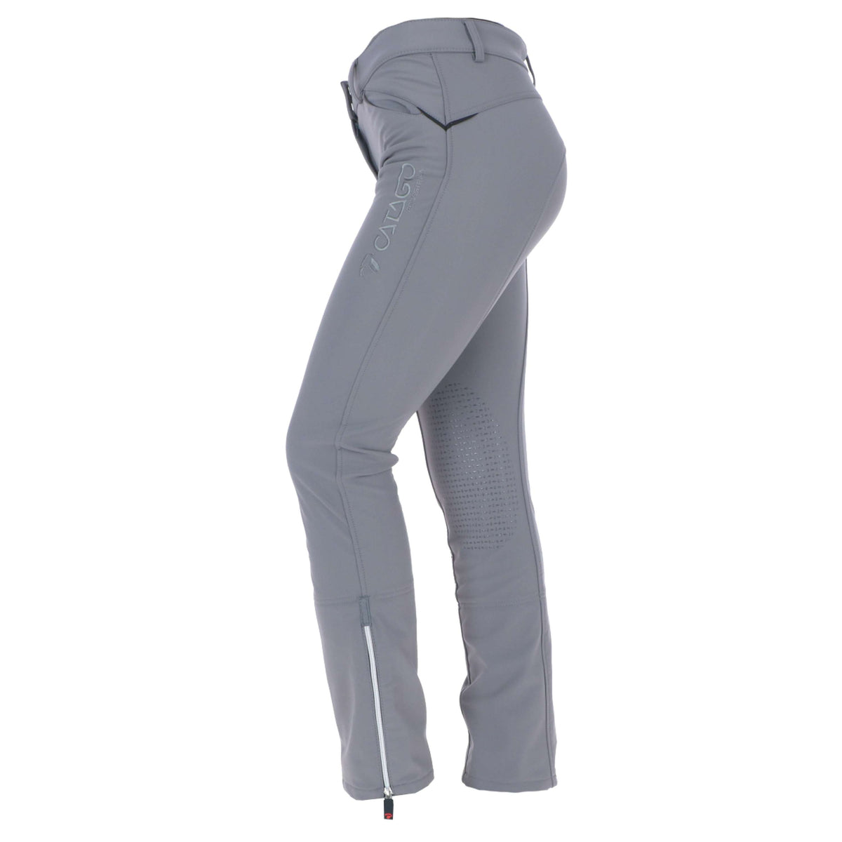 Catago Jodhpur Breeches Solrun Softshell Silicon Knee Pads Grey