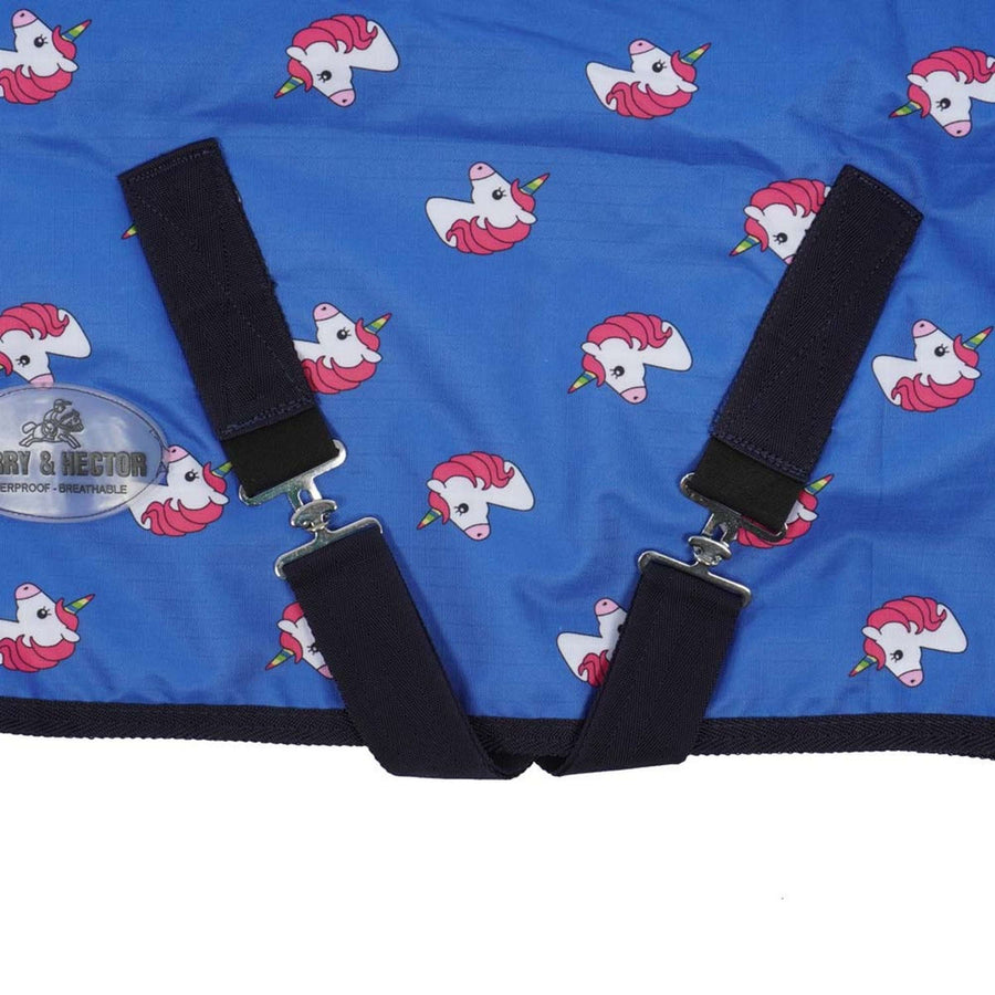 HB Harry & Hector Outdoor Rug Unicorn 200g Royal Blue
