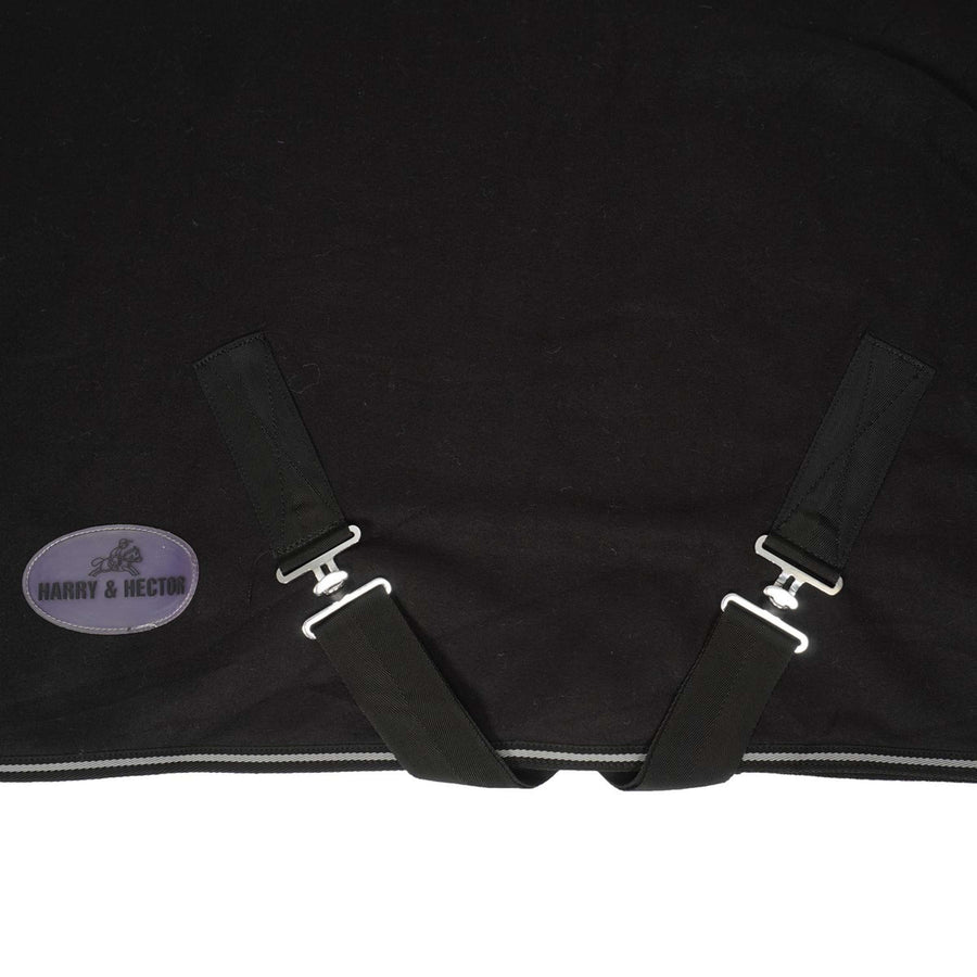 HB Harry & Hector Fleece Rugs met Hals Black