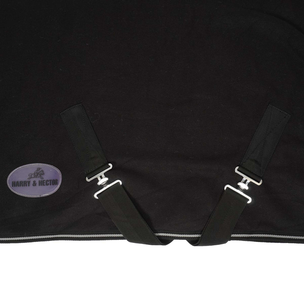 HB Harry & Hector Fleece Rugs met Hals Black
