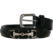 HB Showtime Belt Swarovski Horse Bit Black