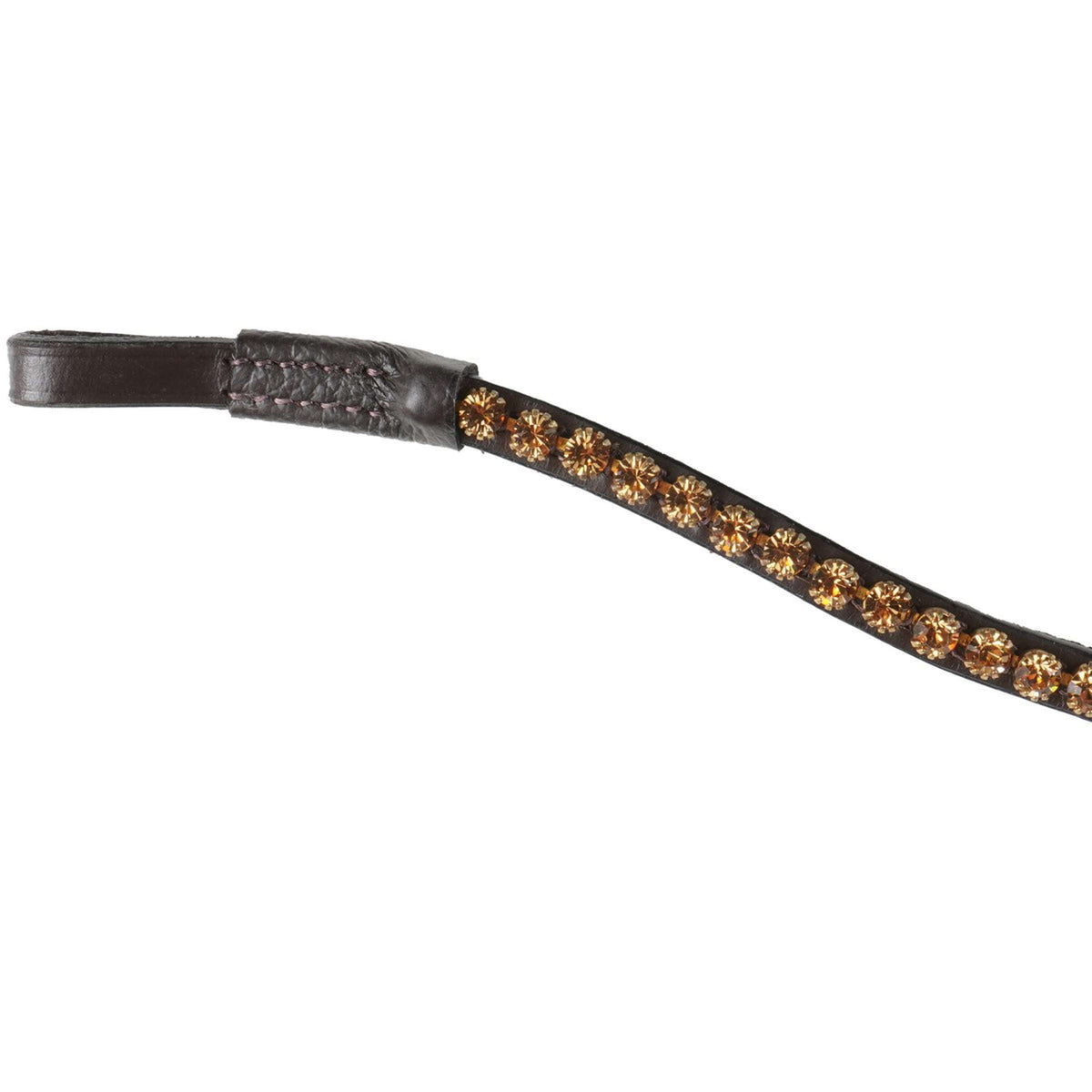 HB Showtime Browband Golden Stones Brown