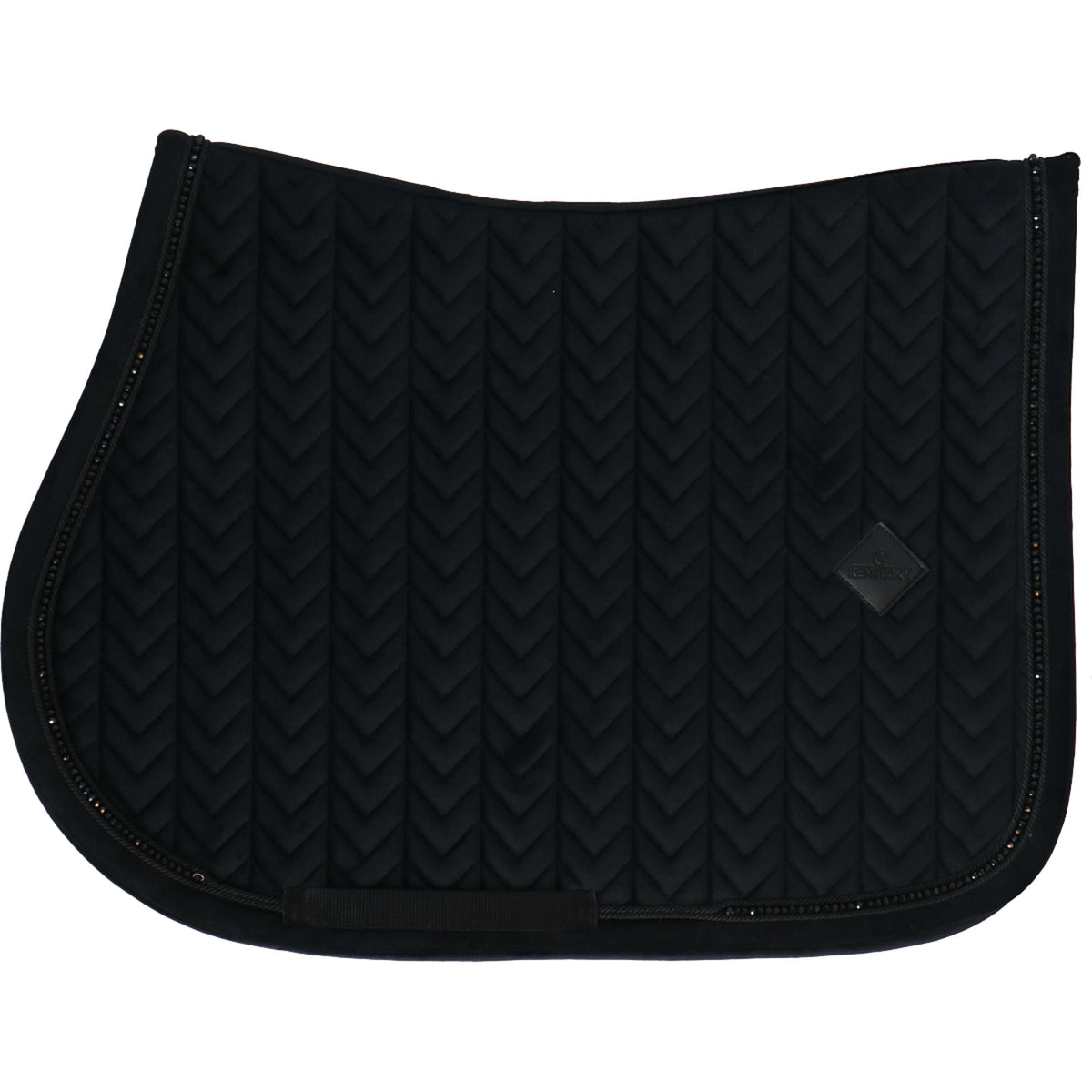 Kentucky Saddlepad Velvet Pearls Jumping Black