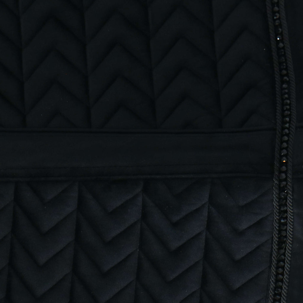 Kentucky Saddlepad Velvet Pearls Jumping Black