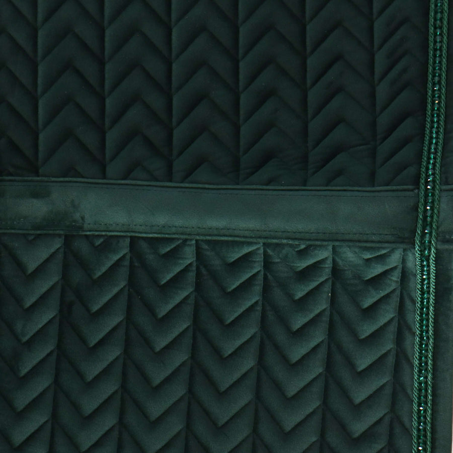 Kentucky Saddlepad Velvet Pearls Dressage Pine Green