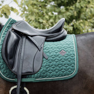 Kentucky Saddlepad Velvet Pearls Dressage Pine Green