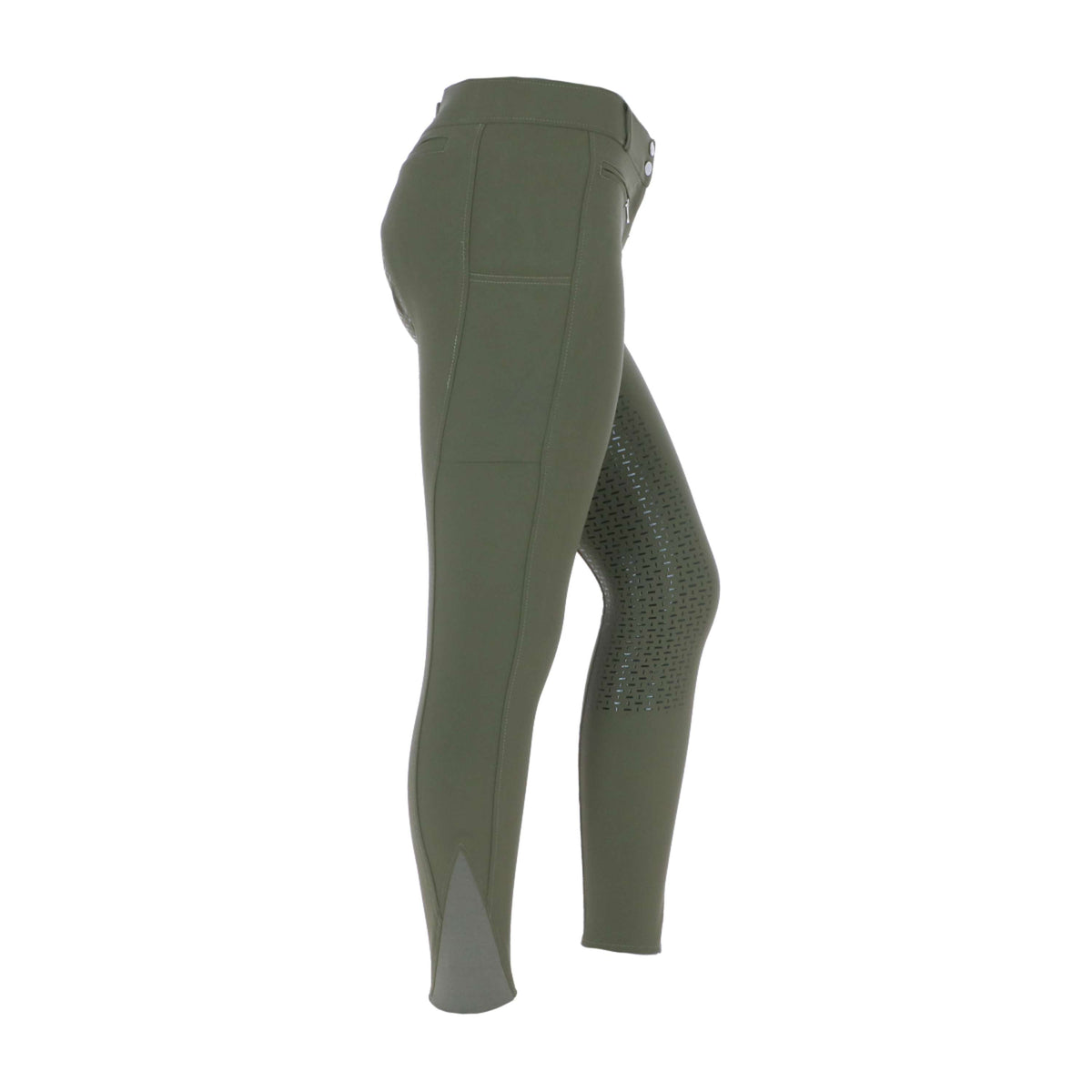 HKM Breeches Liv High Waist Silicon Full Grip Dark Green