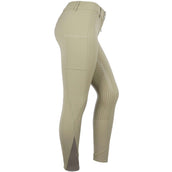 HKM Breeches Lea Silicon Full Grip Olive Green