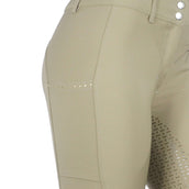 HKM Breeches Lea Silicon Full Grip Olive Green