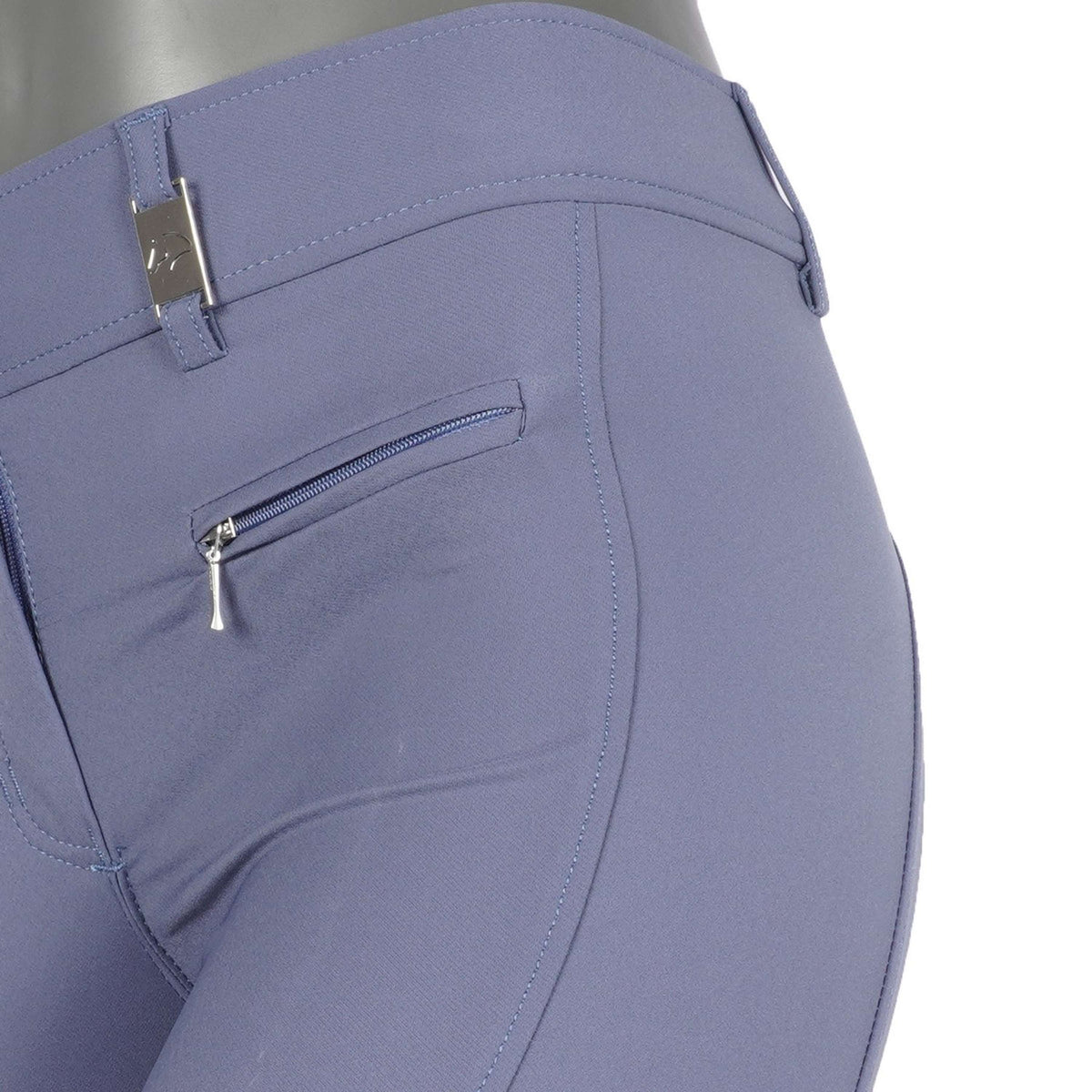 HKM Breeches Lea Silicon Full Grip Smoke Blue