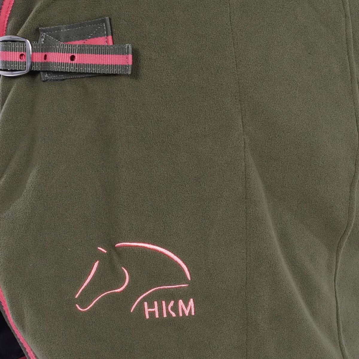 HKM Sweat Rug Equestrian Dark Green/Neon Coral