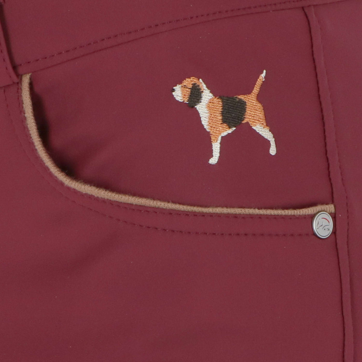 HKM Breeches Beagle Knee Grip Bordeaux