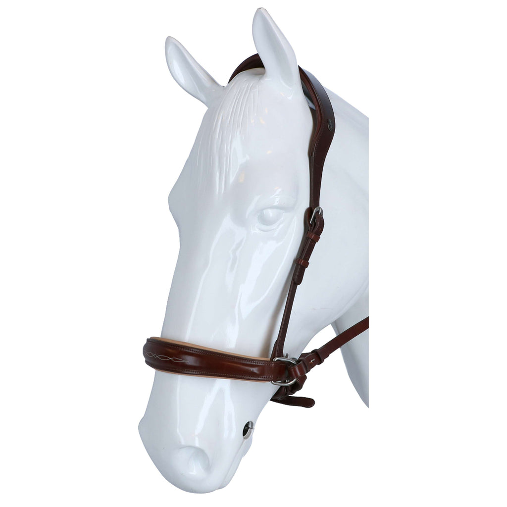 F.R.A. Bit-less Bridle Alizée Mistral Side Pull Rubber Gripreins Beige