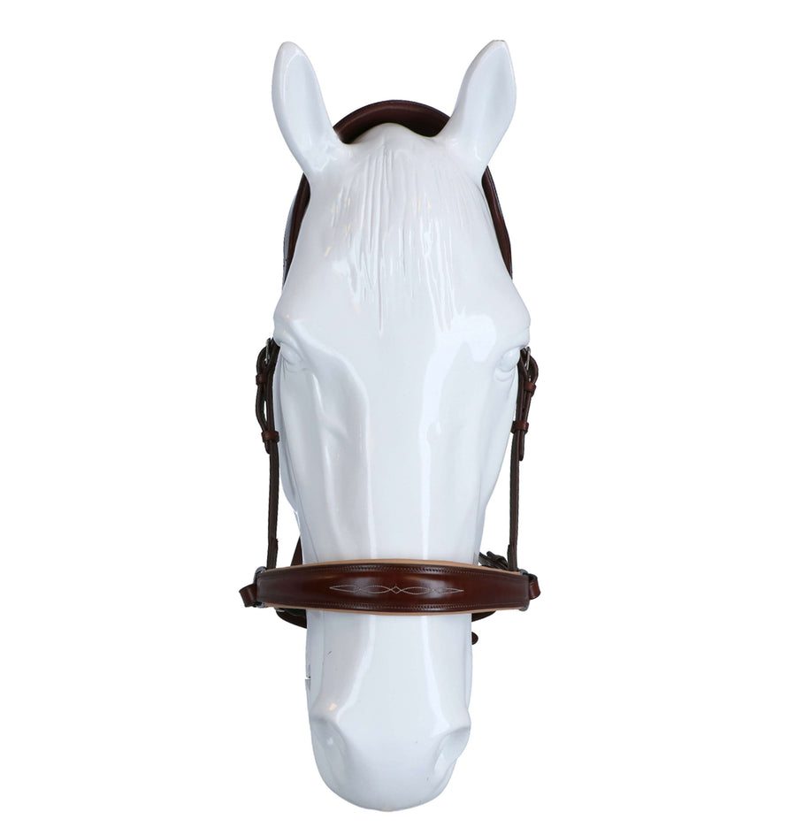 F.R.A. Bit-less Bridle Alizée Mistral Side Pull Rubber Gripreins Beige