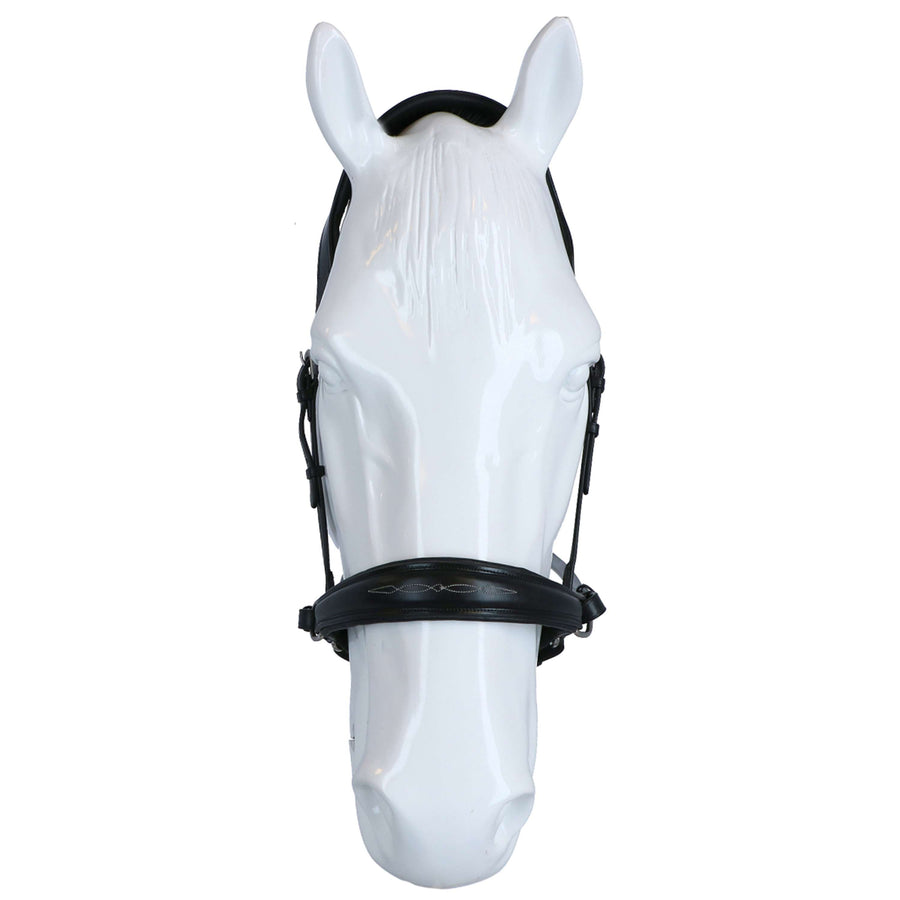 F.R.A. Bit-less Bridle Alizée Mistral Side Pull Rubber Gripreins Black