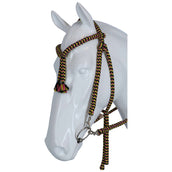 F.R.A. Classic Bridle Bodanza Cotton with Removable Reins green yellow