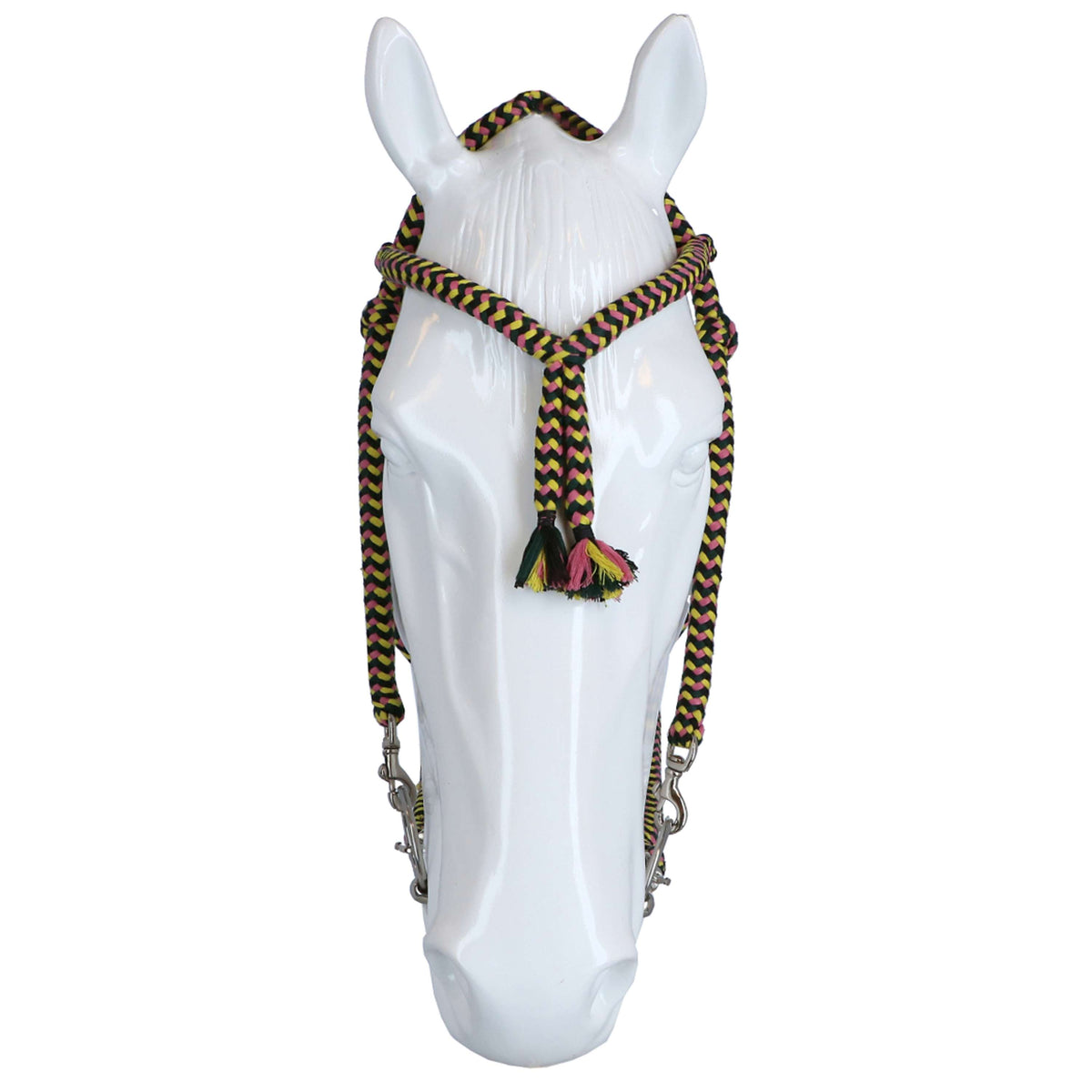 F.R.A. Classic Bridle Bodanza Cotton with Removable Reins green yellow