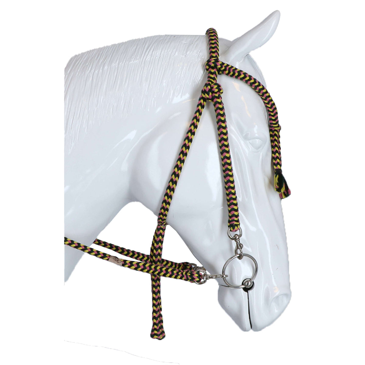 F.R.A. Classic Bridle Bodanza Cotton with Removable Reins green yellow