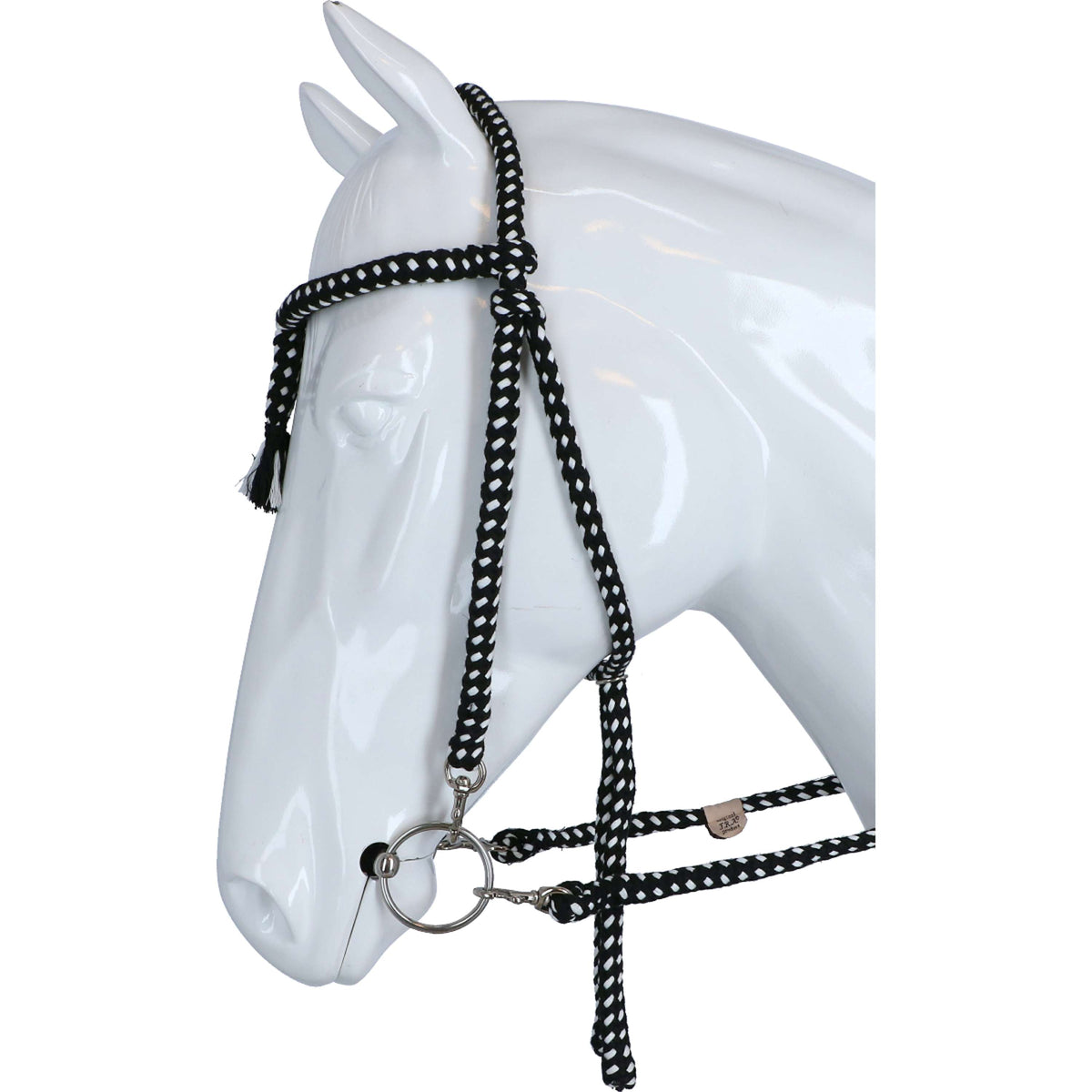 F.R.A. Classic Bridle Bodanza Cotton with Removable Reins Black/White