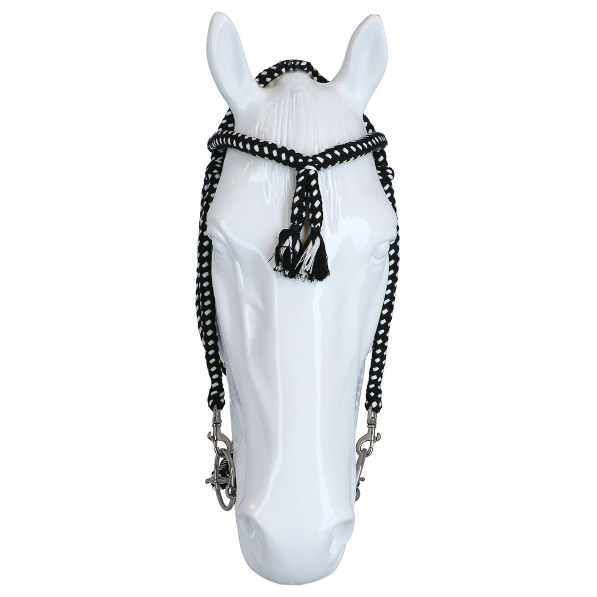 F.R.A. Classic Bridle Bodanza Cotton with Removable Reins Black/White