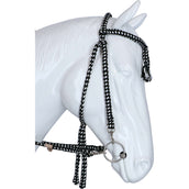 F.R.A. Classic Bridle Bodanza Cotton with Removable Reins Black/White