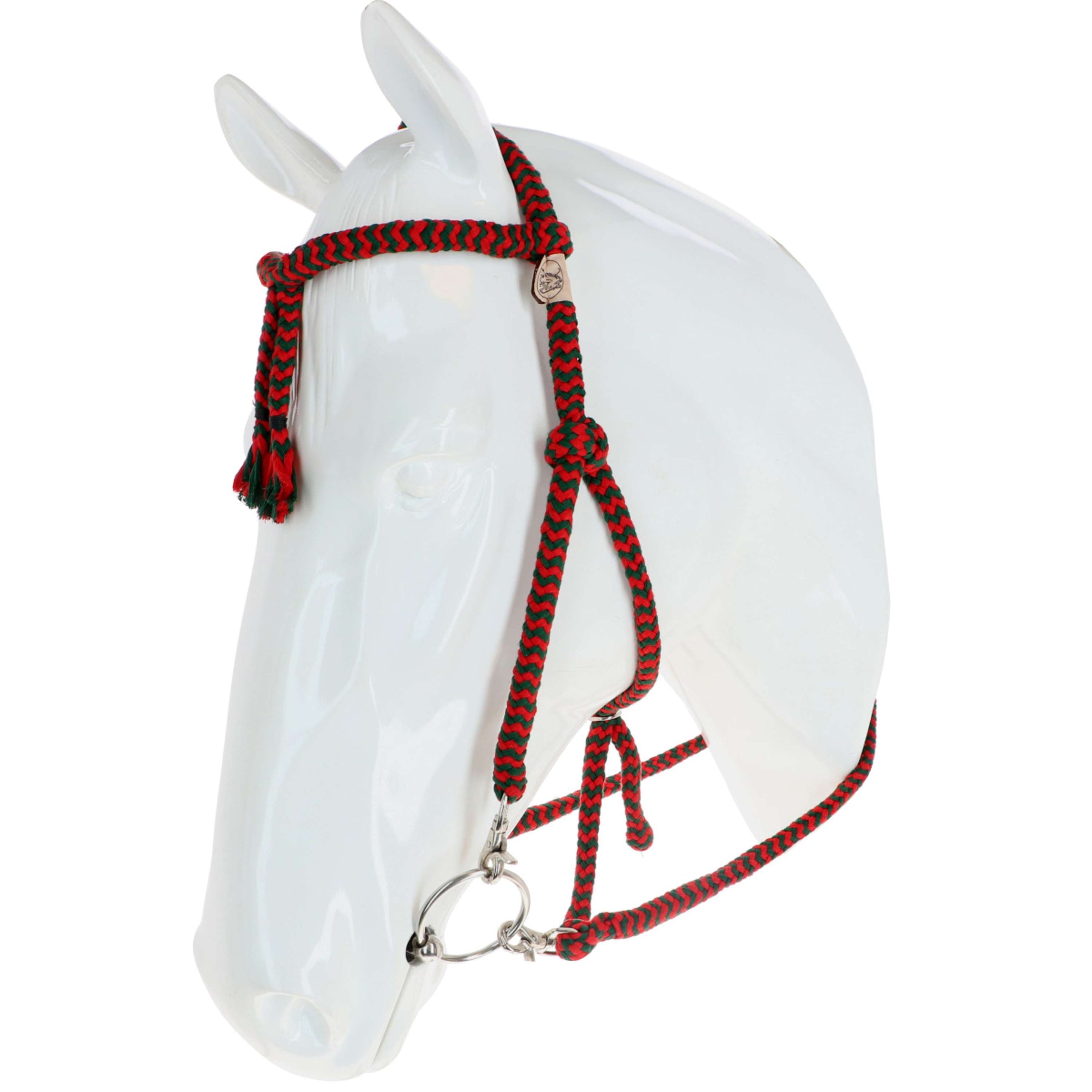 F.R.A. Classic Bridle Bodanza Cotton with Removable Reins Red/Green F.R.A. Classic Bridle Bodanza Cotton with Removable Reins Red/Green
