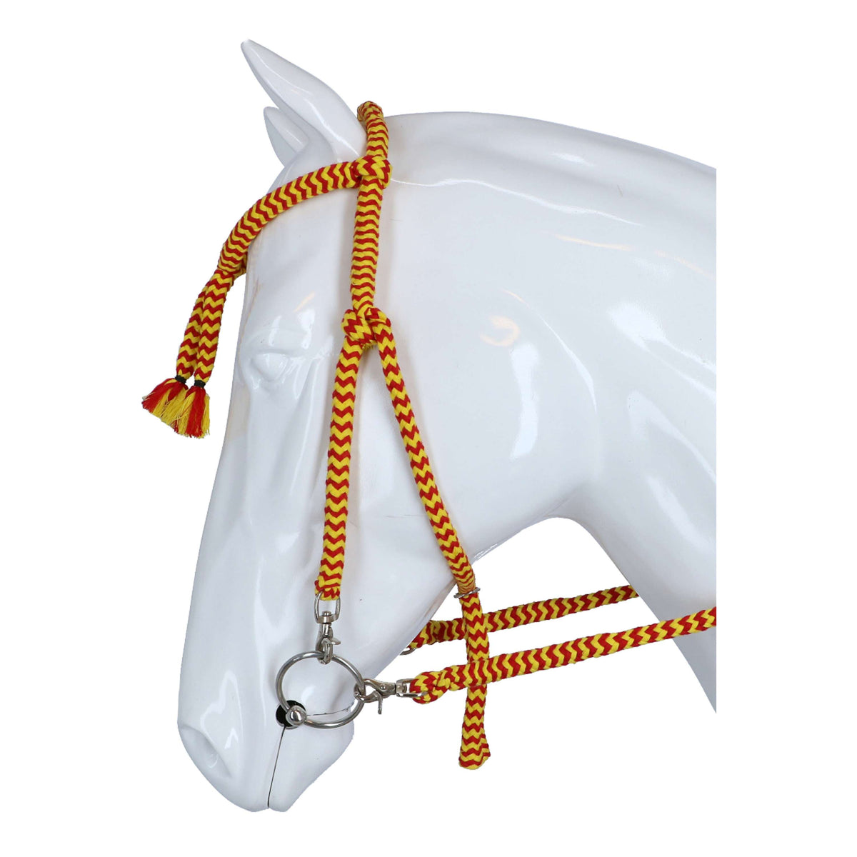 F.R.A. Classic Bridle Bodanza Cotton with Removable Reins Red/Yellow