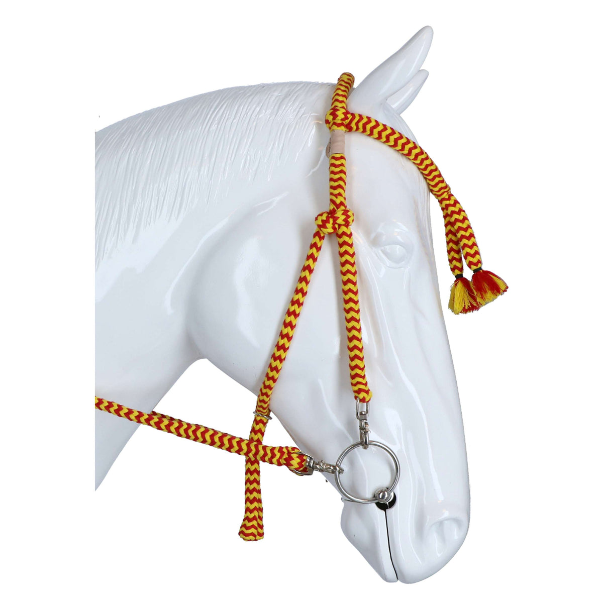 F.R.A. Classic Bridle Bodanza Cotton with Removable Reins Red/Yellow