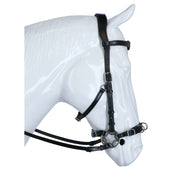 F.R.A. Bridle Caval Cavemore Leather with Cheeks and Reins Black