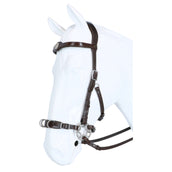 F.R.A. Bridle Caval Cavemore Leather with Cheeks and Reins Havana