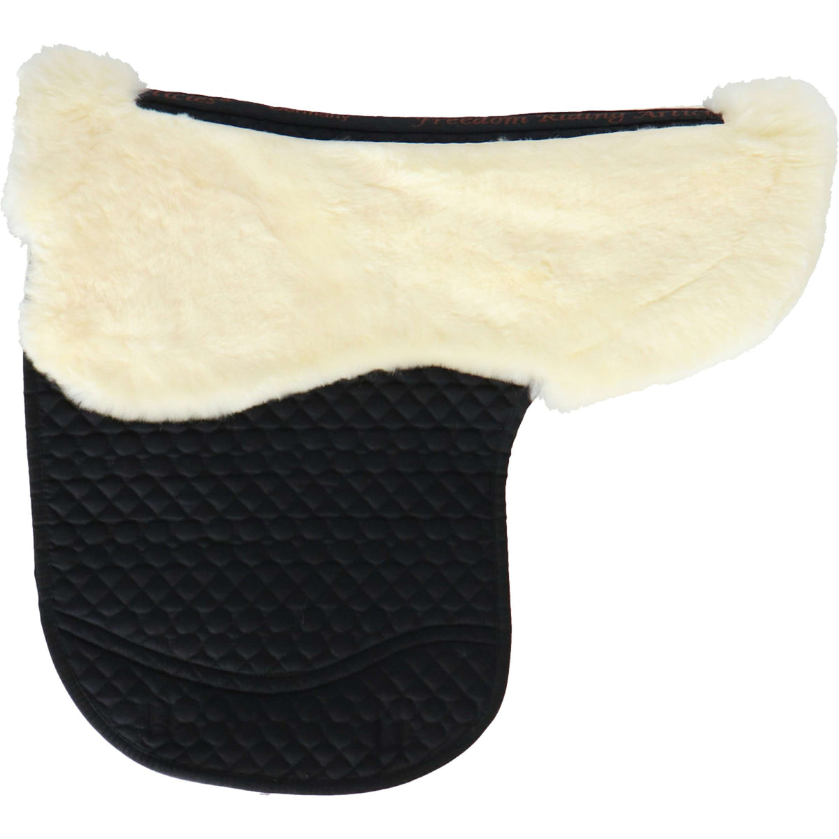 F.R.A. Saddlepad De Luxe Dressage Fur Black/Natural