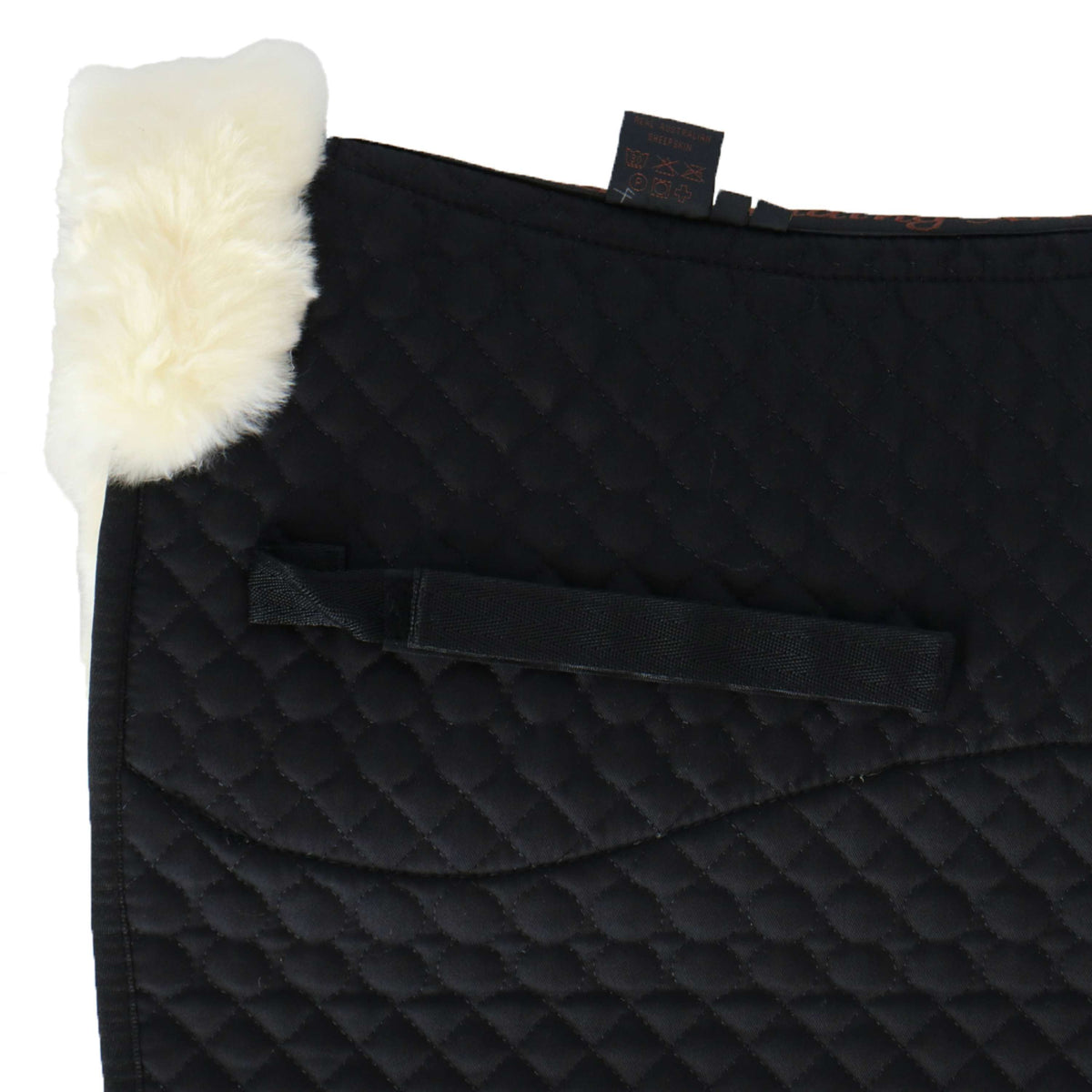 F.R.A. Saddlepad De Luxe Dressage Fur Black/Natural