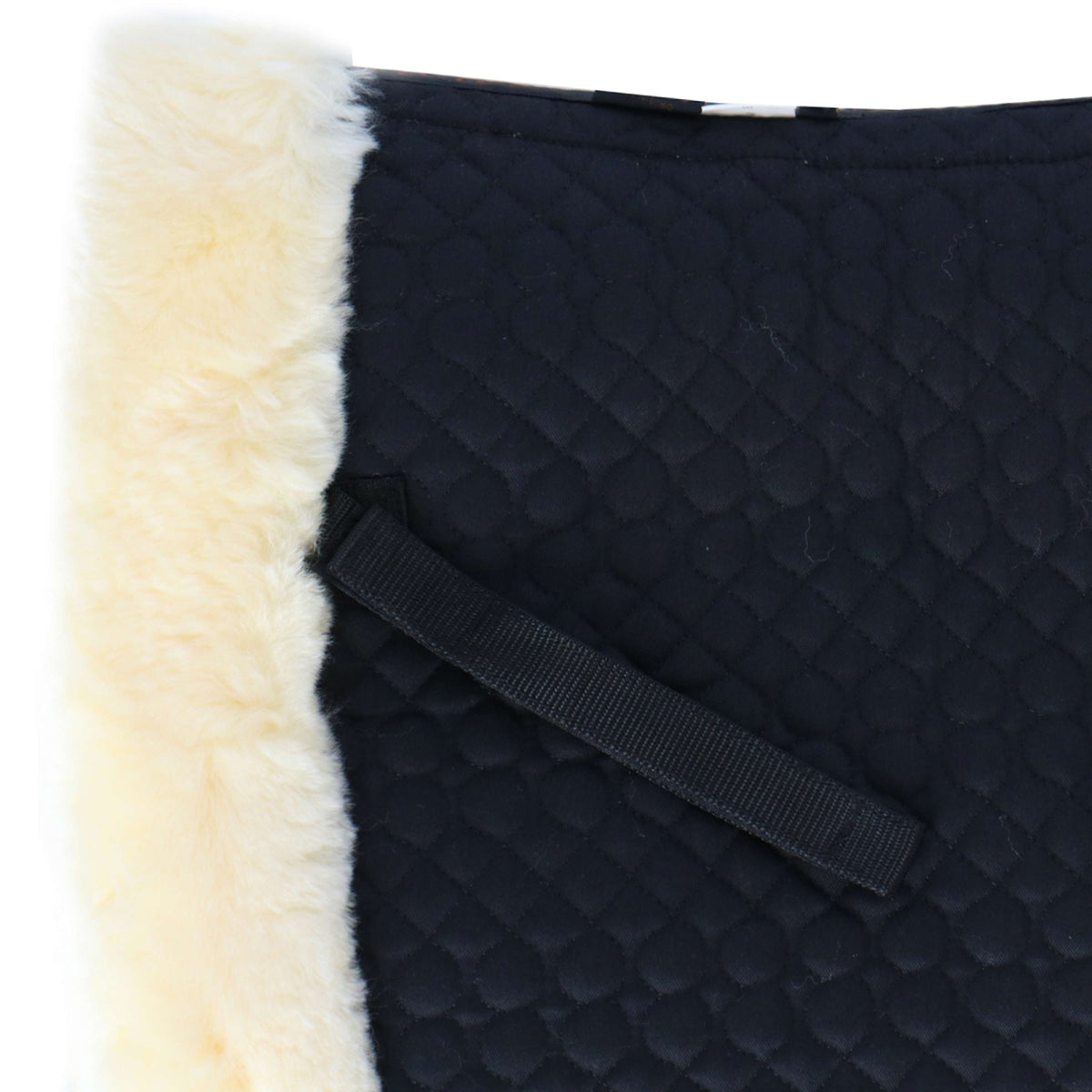 F.R.A. Saddlepad De Luxe Dressage Full Fur Black/Natural