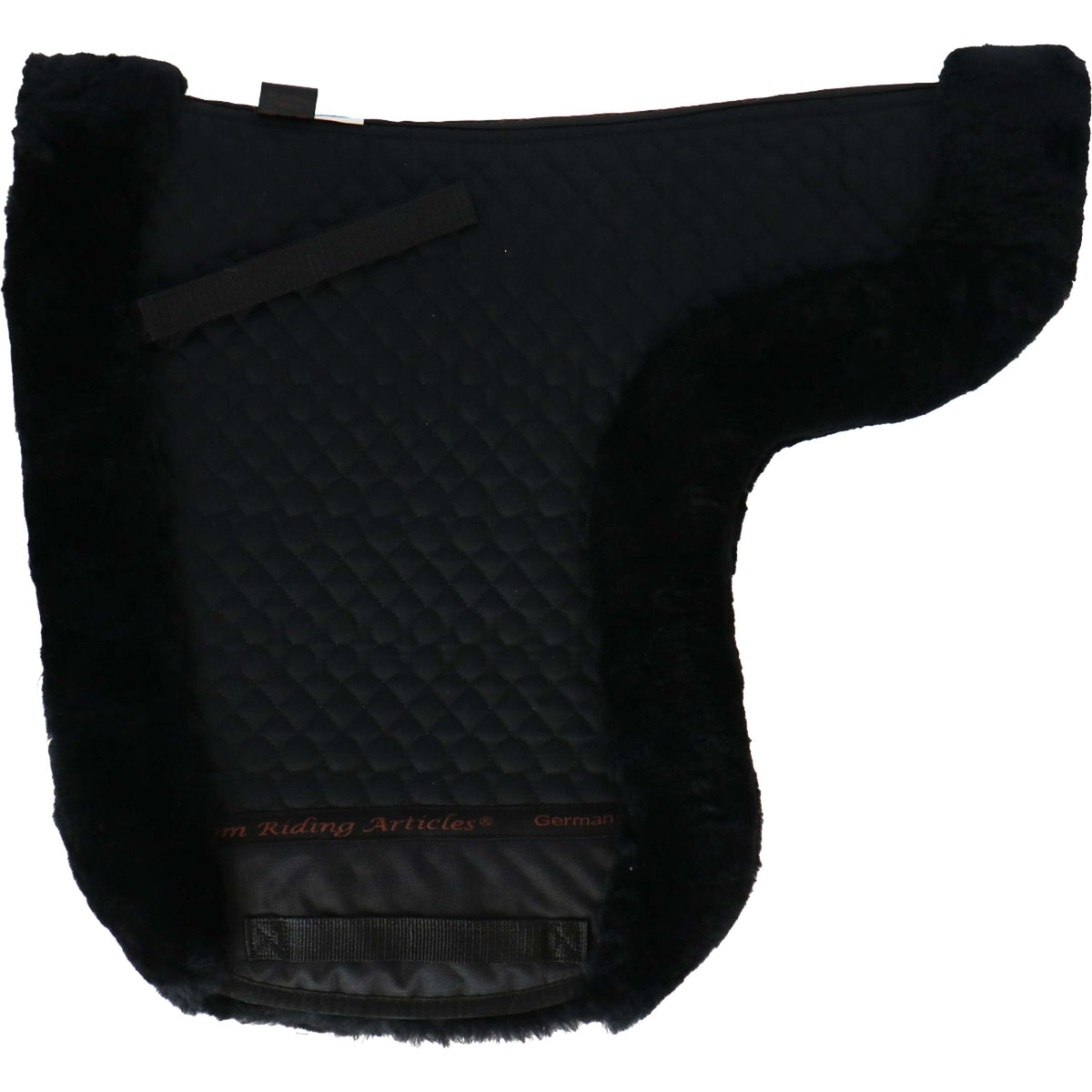 F.R.A. Saddlepad De Luxe Dressage Full Fur Black