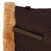 F.R.A. Saddlepad De Luxe Dressage Full Fur Brown/Camel