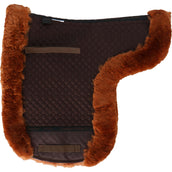 F.R.A. Saddlepad De Luxe Dressage Full Fur Brown/Cappuccino