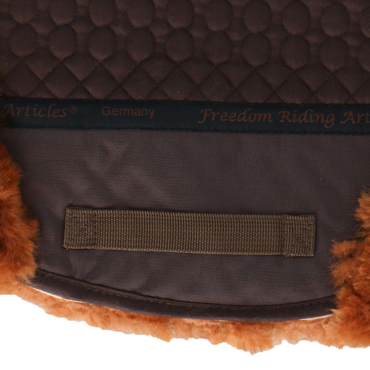 F.R.A. Saddlepad De Luxe Dressage Full Fur Brown/Cappuccino