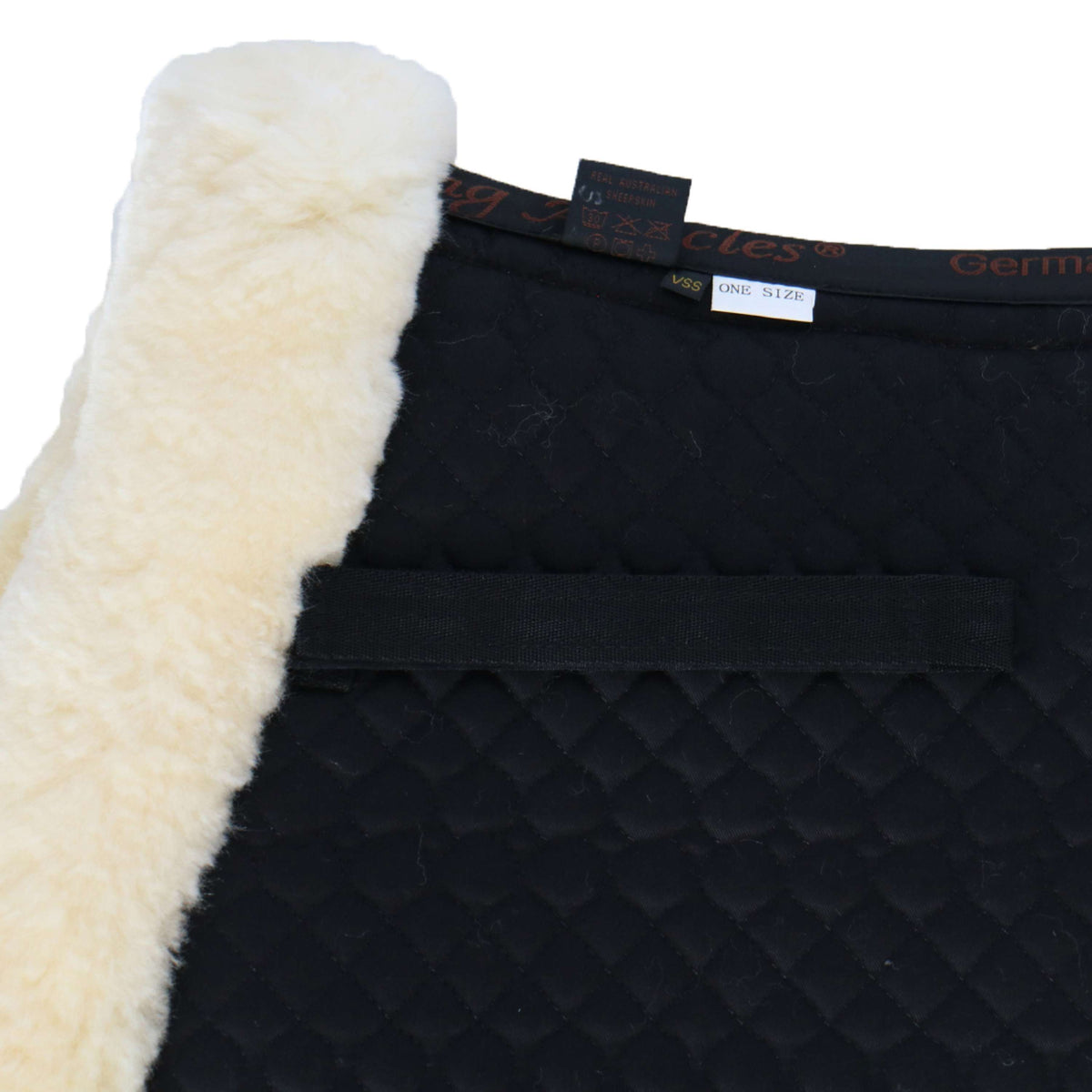 F.R.A. Saddlepad De Luxe Gerneral Purpose Full Fur Black/Natural