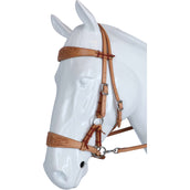 F.R.A. Bit-less Bridle Diego Side Pull Western Split Reins Naturel