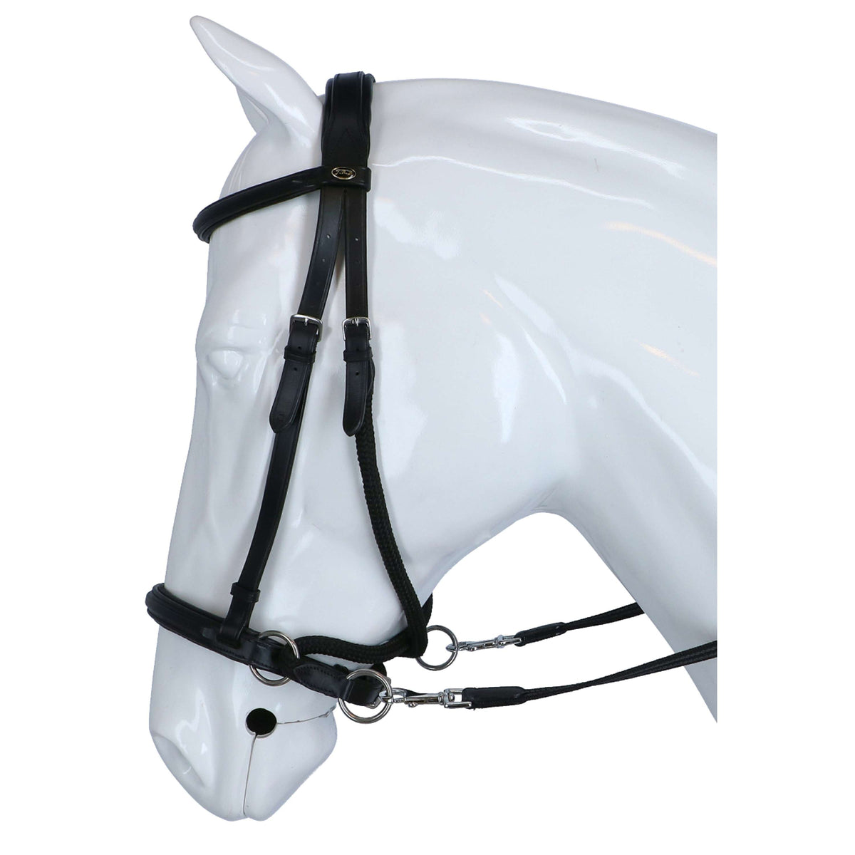 F.R.A. Bit-less Bridle Dietsji with Reins Black