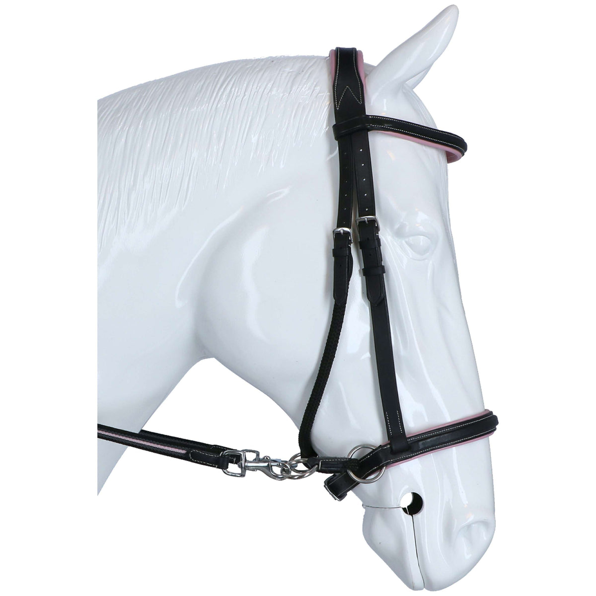 F.R.A. Bit-less Bridle Dietsji with Reins Black/Pink