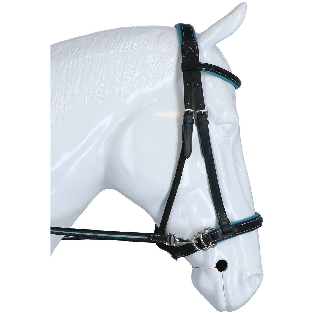 F.R.A. Bit-less Bridle Dietsji with Reins Black/Blue